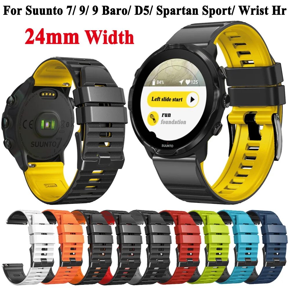 24mm Silicone Watch Band For Suunto 7/Suunto 9 Strap D5/Spartan Sport/Wrist HR Sport Strap Watchband Bracelet For Suunto 9 Baro
24mm Silicone Watch Band For Suunto 7/Suunto 9 Strap D5/Spartan Sport/Wrist HR Sport Strap Watchband Bracelet For Suunto 9 Baro