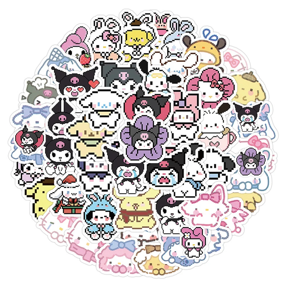 10/30/50/100pcs Fun Pixel Style Sanrio Cartoon Stickers Cute My Melody Cinnamoroll Sticker Phone Skateboard Diary Graffiti Decal
10/30/50/100pcs Fun Pixel Style Sanrio Cartoon Stickers Cute My Melody Cinnamoroll Sticker Phone Skateboard Diary Graffiti Decal