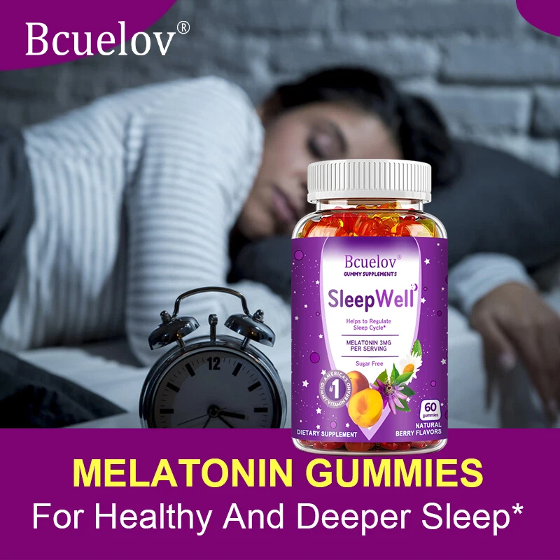 Melatonin gummies - relieve insomnia, stress, help improve sleep quality, shorten wake-up time, improve sleep quality
Melatonin gummies - relieve insomnia, stress, help improve sleep quality, shorten wake-up time, improve sleep quality