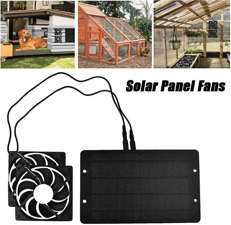 Waterproof Solar Panel Fan Kit 10W 12V Outdoor Dual Solar Exhaust Fan Air Extractor with 8 Inch Cable for Outdoor Pet House
Waterproof Solar Panel Fan Kit 10W 12V Outdoor Dual Solar Exhaust Fan Air Extractor with 8 Inch Cable for Outdoor Pet House