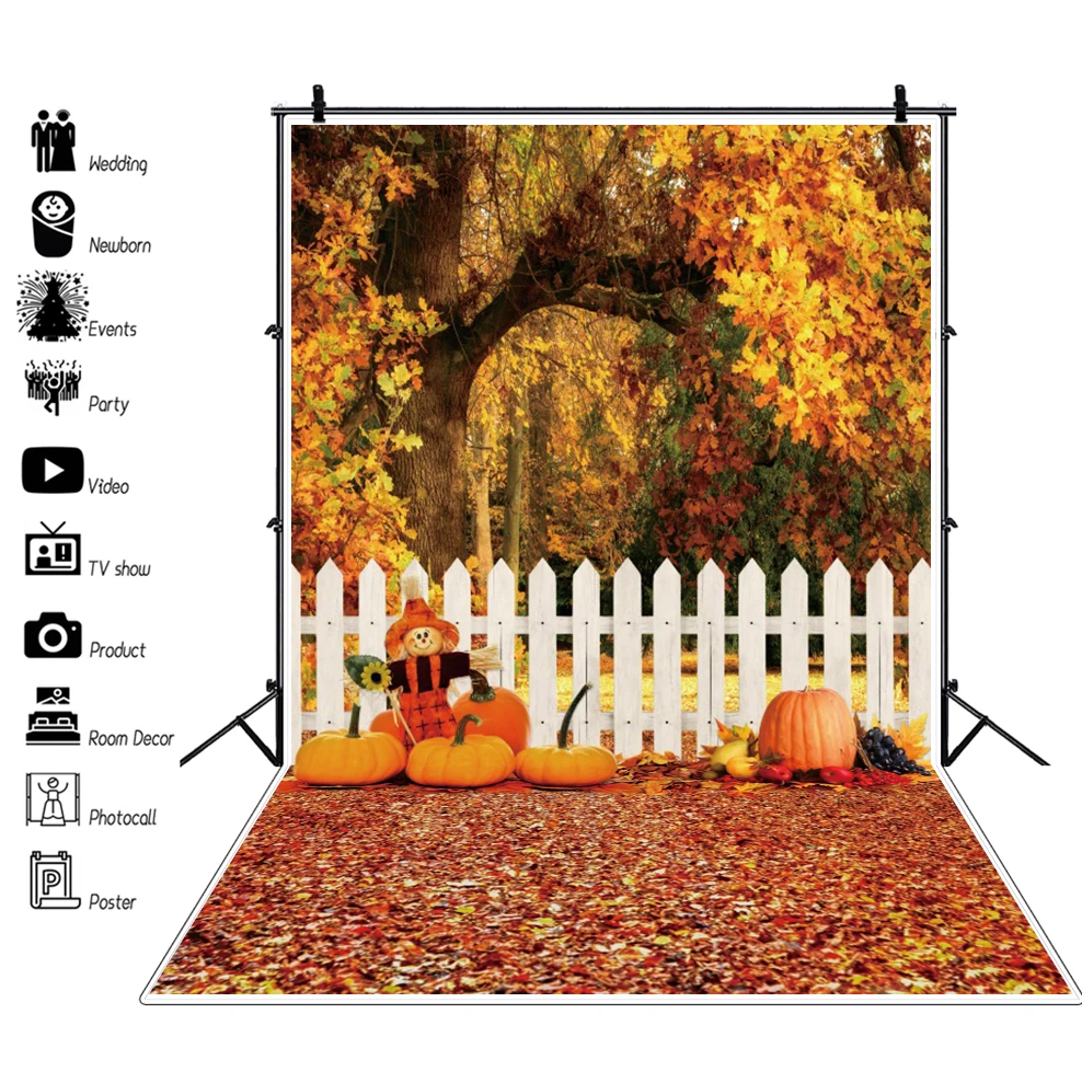 Laeacco Autumn Forest Scenery Photography Backdrop Thanksgiving Golden Fall Pumpkin Baby Kids Harvest Portrait Photo Backdrop
Laeacco Autumn Forest Scenery Photography Backdrop Thanksgiving Golden Fall Pumpkin Baby Kids Harvest Portrait Photo Backdrop