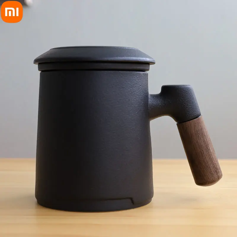 

Xiaomi 450ml Tea Cup Ceramic Household Filter Tea Separation Mug with Lid Office Tea Infuser Cup Chinese Style Cup Delicate Cup