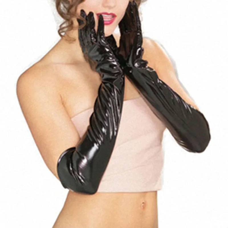 Women Long Stretch Lacquer Leather Gloves Wet Look Evening Party Full Split Finger Clubwear Fashion Classic Female Elbow Gloves
Women Long Stretch Lacquer Leather Gloves Wet Look Evening Party Full Split Finger Clubwear Fashion Classic Female Elbow Gloves