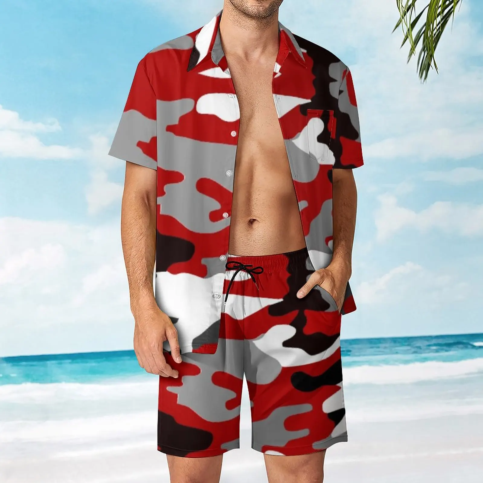Red Camo Home Men's Beach Suit Casual Graphic 2 Pieces Pantdress High Grade
Red Camo Home Men's Beach Suit Casual Graphic 2 Pieces Pantdress High Grade