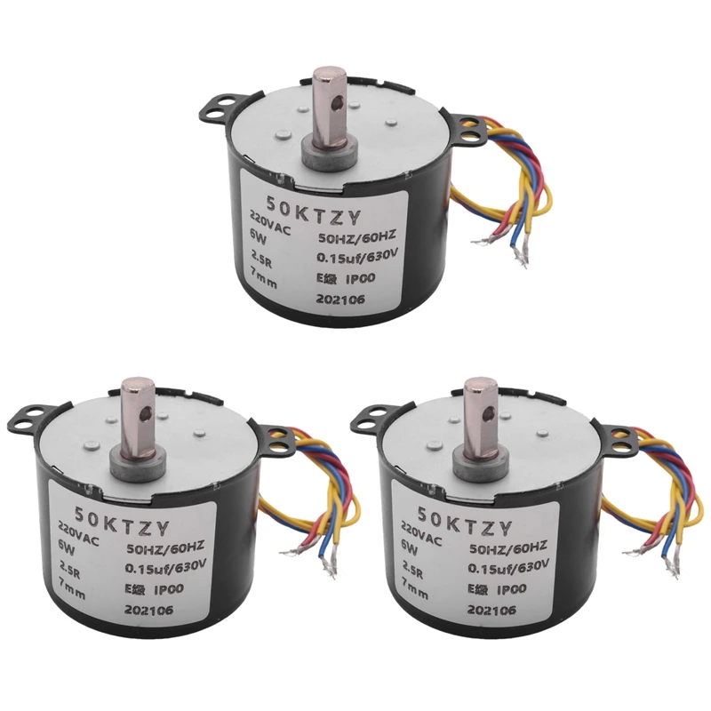 3X 50Ktyz Ac220v 10W 0.5A 2.5R/ Min Permanent Magnet Synchronous Motor Ac Gear Reduction Motor Cw / Ccw
3X 50Ktyz Ac220v 10W 0.5A 2.5R/ Min Permanent Magnet Synchronous Motor Ac Gear Reduction Motor Cw / Ccw