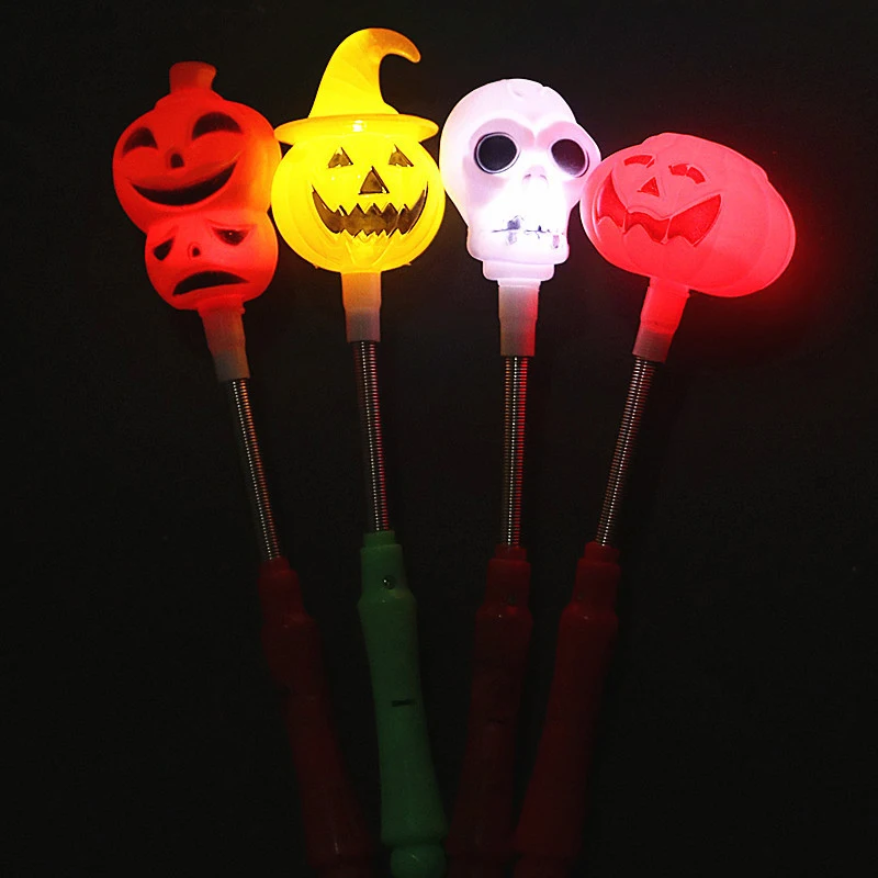 

Светящаяся светодиодная палочка для Хэллоуина, тыква, Череп, палочка, светящиеся волшебные палочки, светящиеся украшения