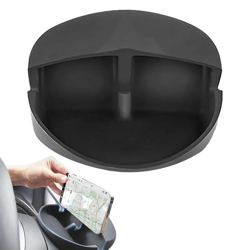 

Silicone Car Dashboard Phone Holder Steering Wheel Storage Mount For Tesla Model 3/Y Space-Saving Auto Storage Tool For Mobile