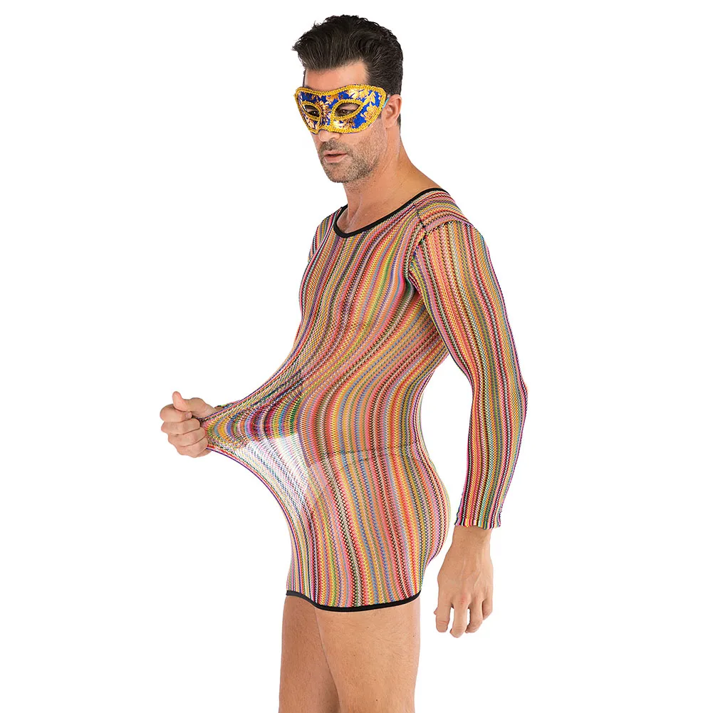 Sexy Men Fishnet Bodysuit Lingerie Breath Pantyhose Clubwear Sissy Leotard Underwear See Through Hollow Out Colorful Mesh Skirt
Sexy Men Fishnet Bodysuit Lingerie Breath Pantyhose Clubwear Sissy Leotard Underwear See Through Hollow Out Colorful Mesh Skirt