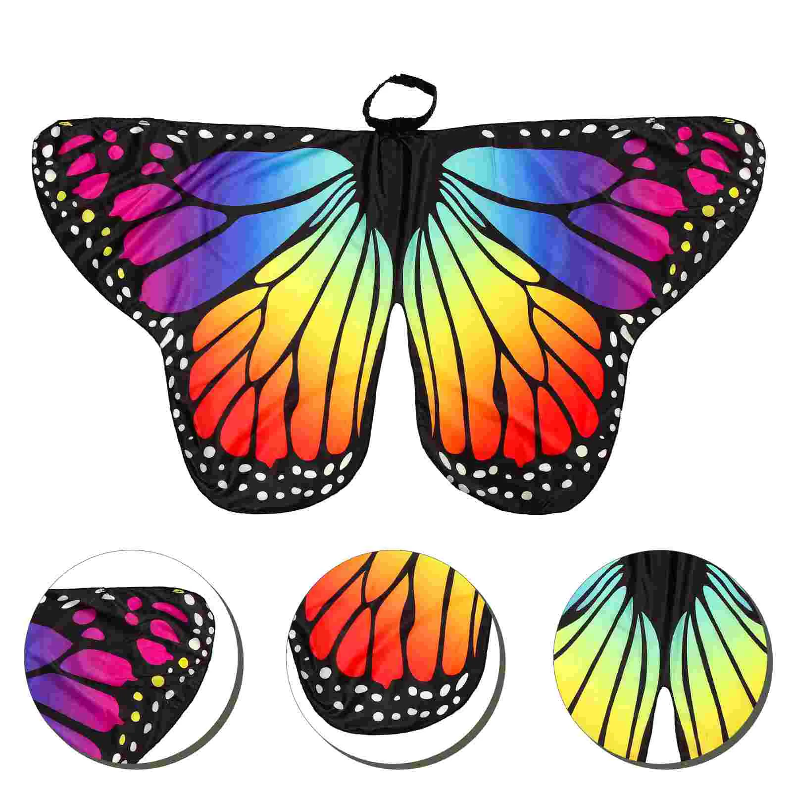 

Butterfly Shawl Butterflies Wing Cape Wings Clothing Fashion Scarf Cloak for Kids Polyester Cosplay Prop Beach Toddler Dresses