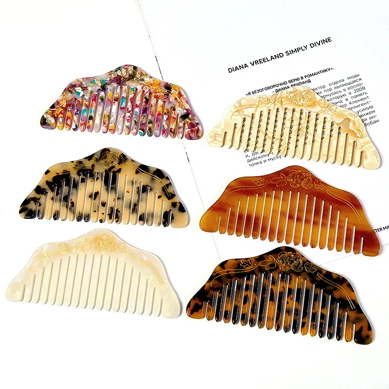 Hair Comb Wide Tooth Pocket Marble Leopard Pattern Acetate Anti-Static Detangling Hairbrush Hairdressing Tool
Hair Comb Wide Tooth Pocket Marble Leopard Pattern Acetate Anti-Static Detangling Hairbrush Hairdressing Tool