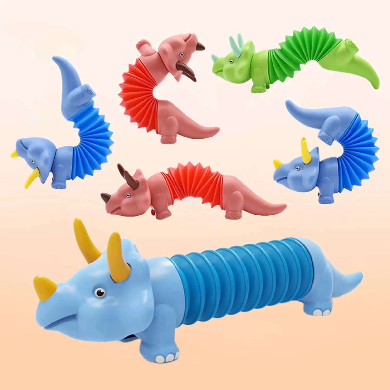 

Telescopic Dinosaur Variety Dinosaur Children Toys Mini Tube Sensory Toys Multi Color Stretching Tube Stress Relief Toys Gifts