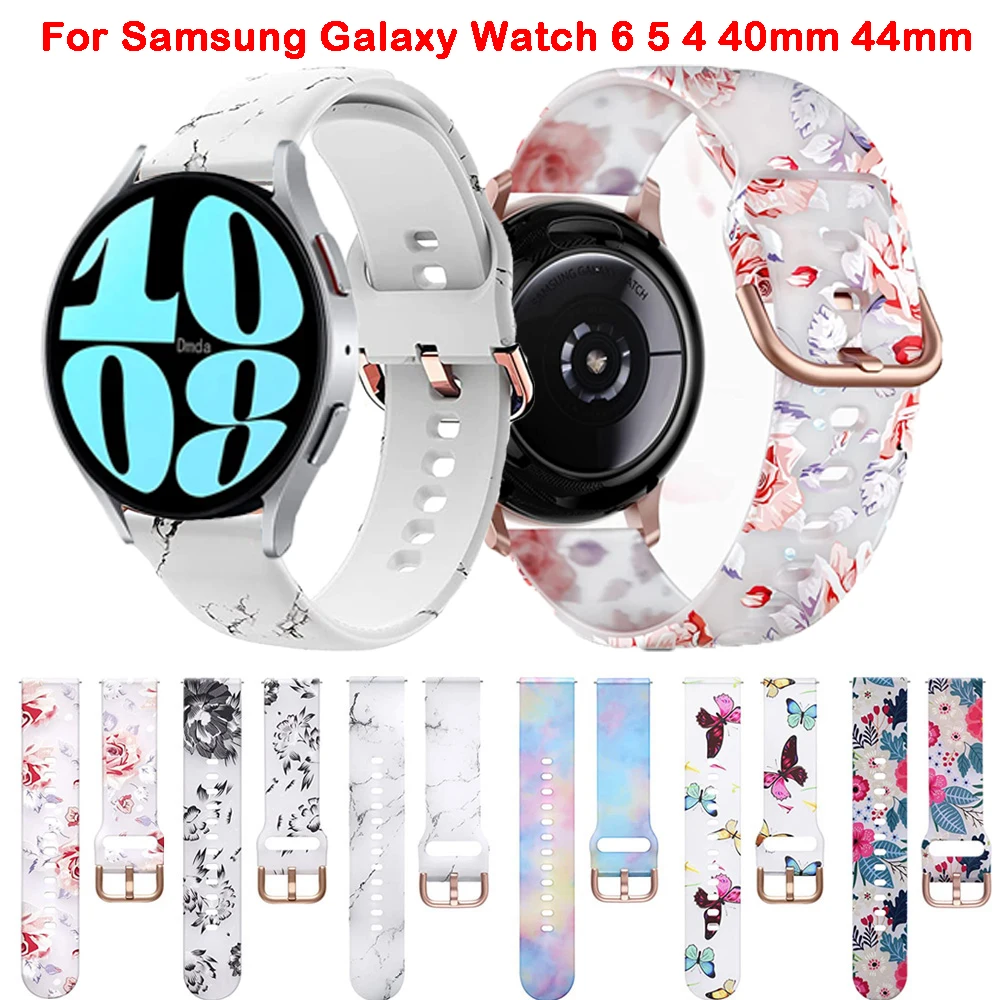 

Ремешок силиконовый для Samsung Galaxy Watch 6 4 5 40 мм 44 мм, спортивный браслет для наручных часов 6 Classic 43 мм 47 мм, 20 мм