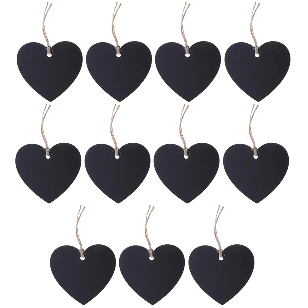 

Unfinished Blank Wooden Heart Shape Label Price Display Gift DIY Price Wooden Label DIY Double-Sided Blackboard Home Decor