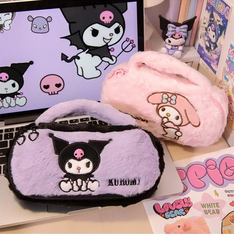 Sanrio Hello Kitty Plush Pencil Case Cute Cartoon Girl&Child Kuromi My Melody Stationery Supplies Women Cosmetic Bag Gifts
Sanrio Hello Kitty Plush Pencil Case Cute Cartoon Girl&Child Kuromi My Melody Stationery Supplies Women Cosmetic Bag Gifts
