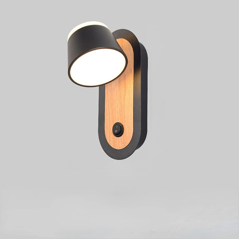 Led Wall Lamps with Switch for Bedroom Bedside Black Rotation Modern Loft Stair Aisle Indoor Decoration Sconce Light Fixture
Led Wall Lamps with Switch for Bedroom Bedside Black Rotation Modern Loft Stair Aisle Indoor Decoration Sconce Light Fixture