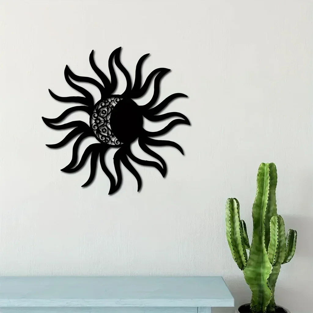 1pc Metal Iron Sun and Moon Art Wall Hanging Decor, Sun and Moon Metal Wall Decor, Metal Sun and Moon Sign Iron Art Silhouette
1pc Metal Iron Sun and Moon Art Wall Hanging Decor, Sun and Moon Metal Wall Decor, Metal Sun and Moon Sign Iron Art Silhouette