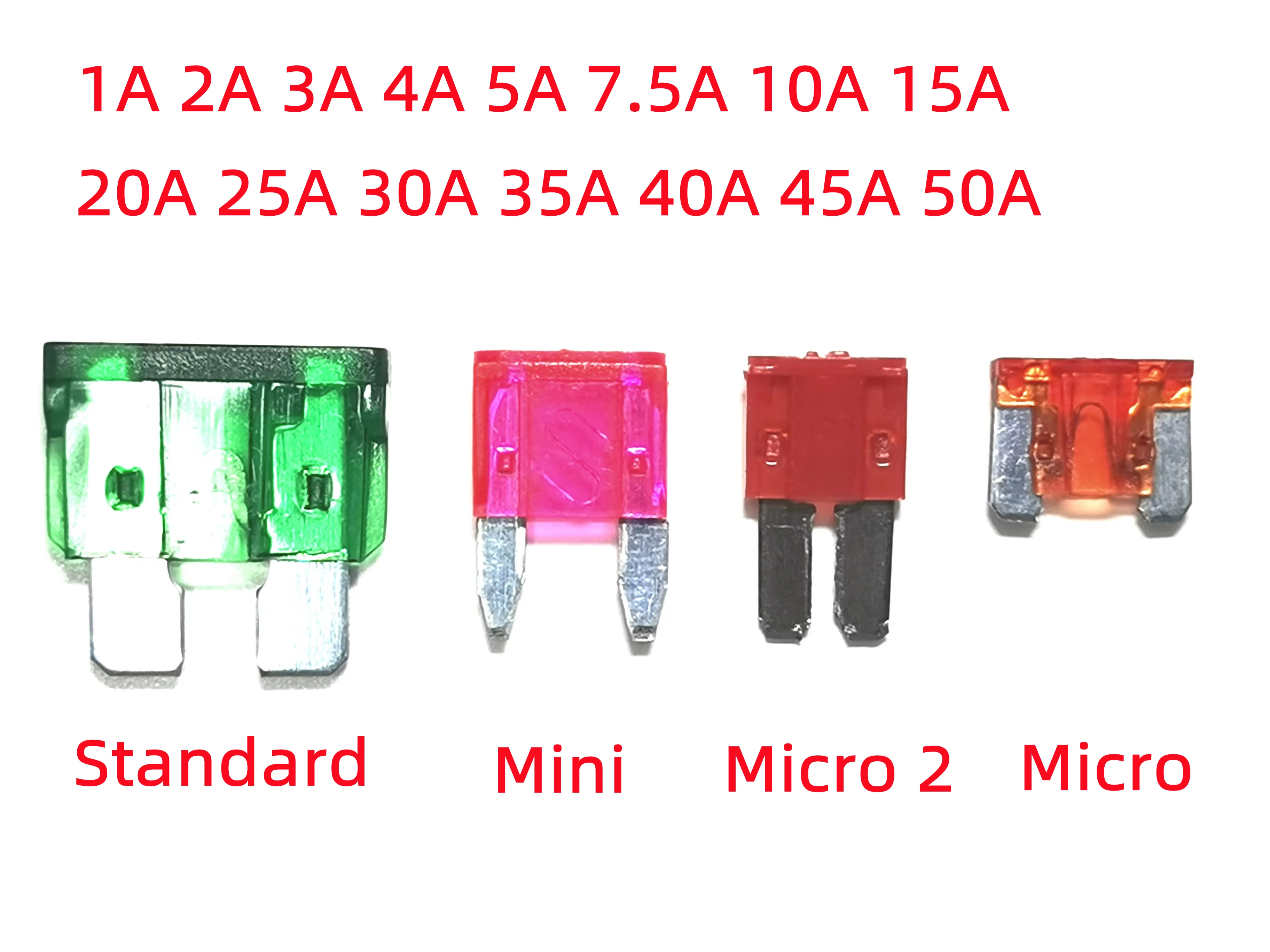 

Fuses 2A 3A 5A 7.5A 10A 15A 20A 25A 30A 35A 40A Standard Mini Micro 2 Car Fuse Amp Clip Fuse Set for Car Truck Mini Small Medium