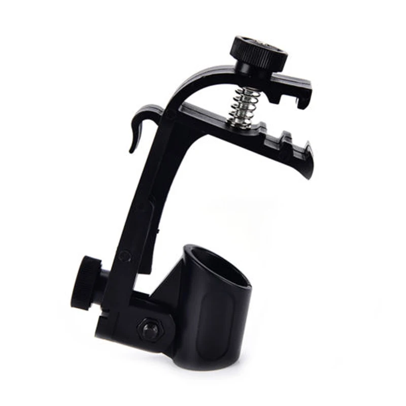 

1pc 22mm Adjustable Clip On Drum Rim Shock Mount Microphone Mic Clamp Adjustable Height Swivel Holder Bracket