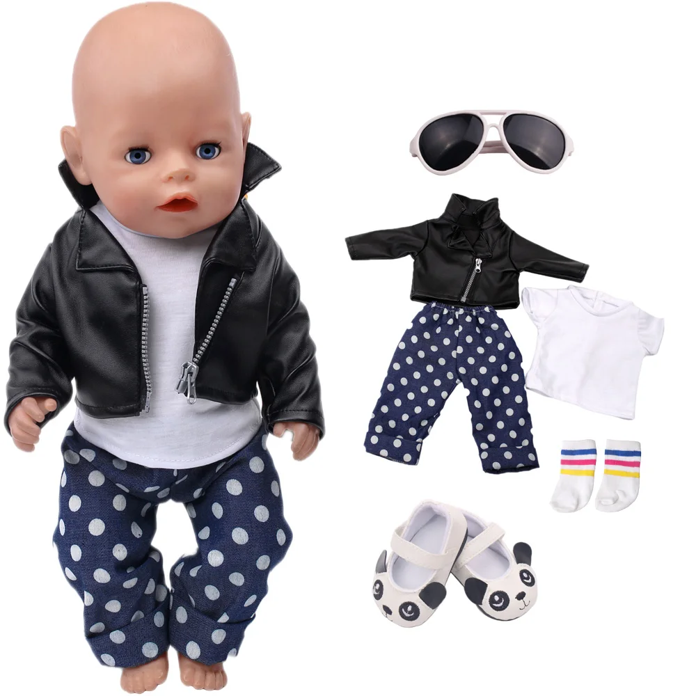 Doll Clothes Leather Clothes Cowboy 3 Piece Set Handsome Cute 18 Inch American &43Cm Doll Newborn Girl Boy Toy Birthday Gifts
Doll Clothes Leather Clothes Cowboy 3 Piece Set Handsome Cute 18 Inch American &43Cm Doll Newborn Girl Boy Toy Birthday Gifts