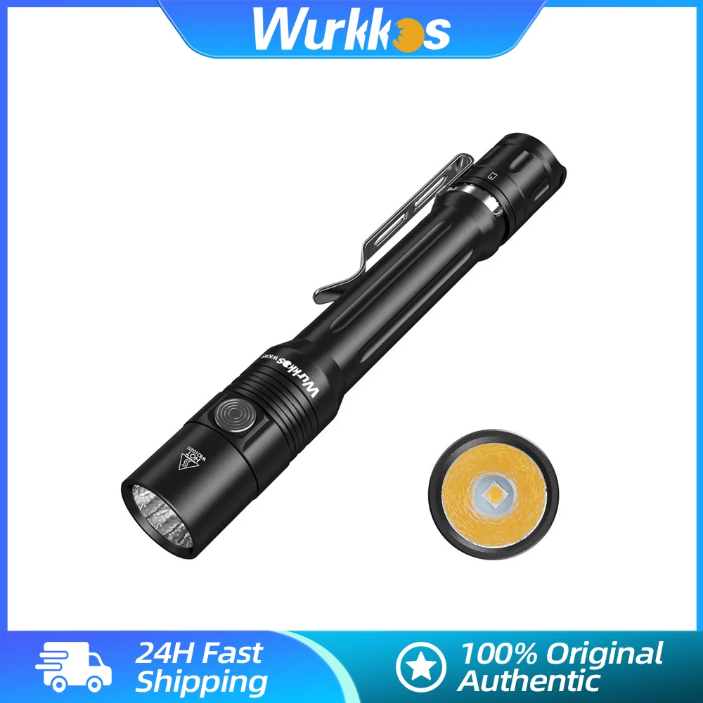 

Wurkkos WK05 Dual 14500/AA Battery EDC Pen Light Max 900LM Pocket Mini Flashlight 519A LED Torch IP68 Waterproof Dual Switch