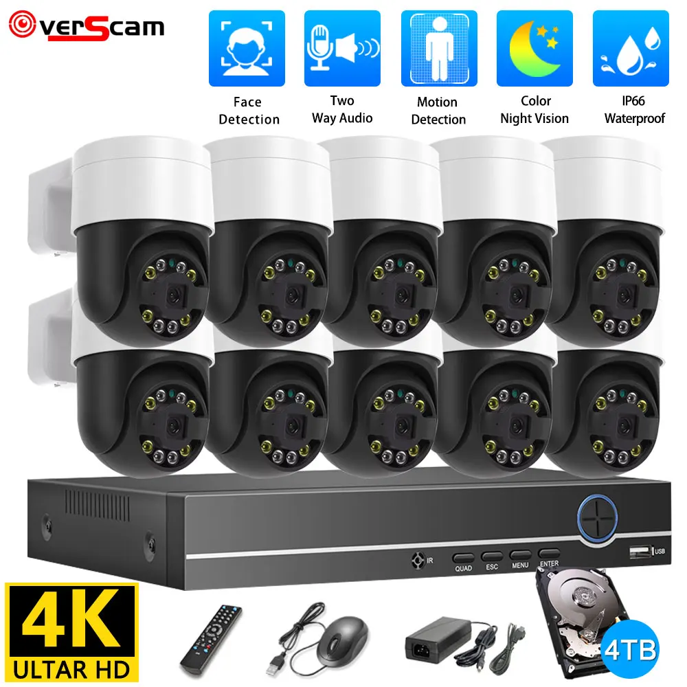 10CH 8CH 4KPOE NVR 8MP PTZ Security POE IP Camera System Outdoor AI Human Detect Two Way Audio Video Surveillance NVR Camera Kit
10CH 8CH 4KPOE NVR 8MP PTZ Security POE IP Camera System Outdoor AI Human Detect Two Way Audio Video Surveillance NVR Camera Kit