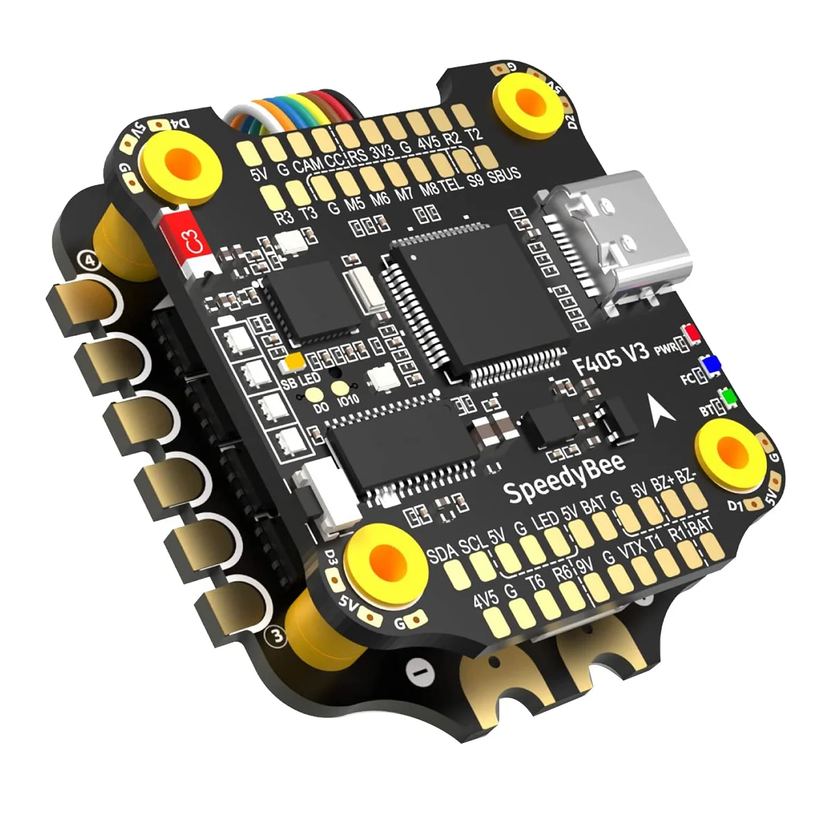 SpeedyBee F4 Flight Controller Stack with 4 In1 50A ESC Wireless Betaflight Configuration,Barometer for DJI Air FPV
SpeedyBee F4 Flight Controller Stack with 4 In1 50A ESC Wireless Betaflight Configuration,Barometer for DJI Air FPV