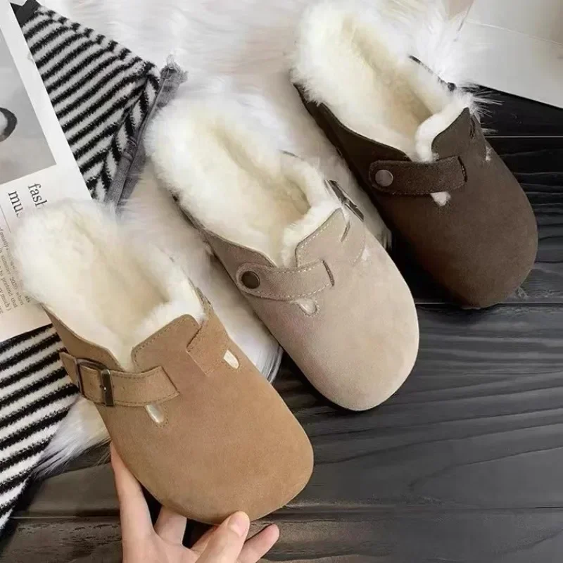 2023 Fashion Winter Fur Slipper Leather Mule Clogs Slippers Long Plush Warm Indoor Soft Cork Buckle Slides Footwear for Women
2023 Fashion Winter Fur Slipper Leather Mule Clogs Slippers Long Plush Warm Indoor Soft Cork Buckle Slides Footwear for Women