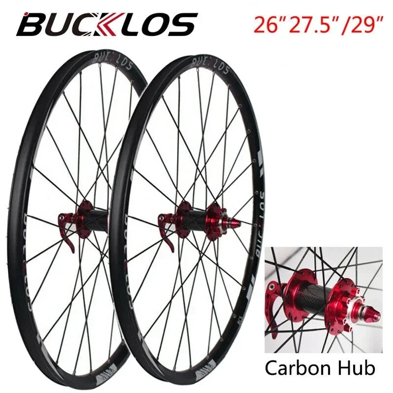 

Bicycle Wheelset Mountain Bike Carbon Hub Clincher Tyre Rim Disc Brake Wheel Set 26" 27.5" 29" MTB Wheelset Bike Parts