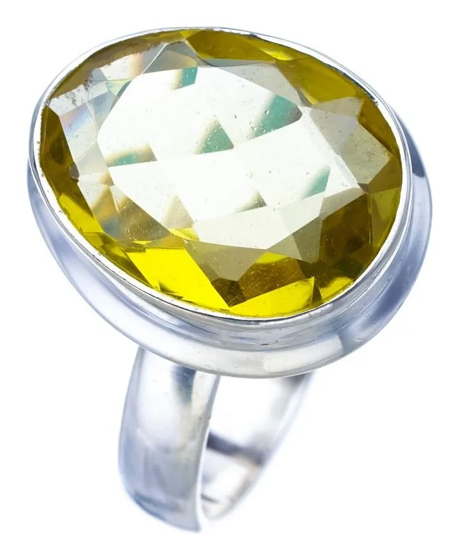 StarGems Natural Green Amethyst Handmade 925 Sterling Silver Ring 8.5 F0321
StarGems Natural Green Amethyst Handmade 925 Sterling Silver Ring 8.5 F0321