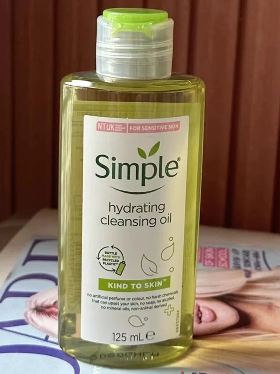 

Simple Cleansing Oil 125ml Deep Mild Makeup Remover for Sensitive Skin Gentle & Portable Rare Beauty Face Skincare Cosmetics