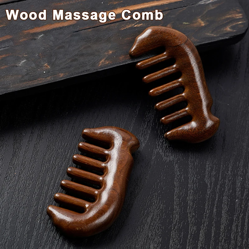 

Sandalwood Massage Comb Fragrant Wood Combs Natural Meridians Plus Thick Anti-static Scraping Portable Comb
