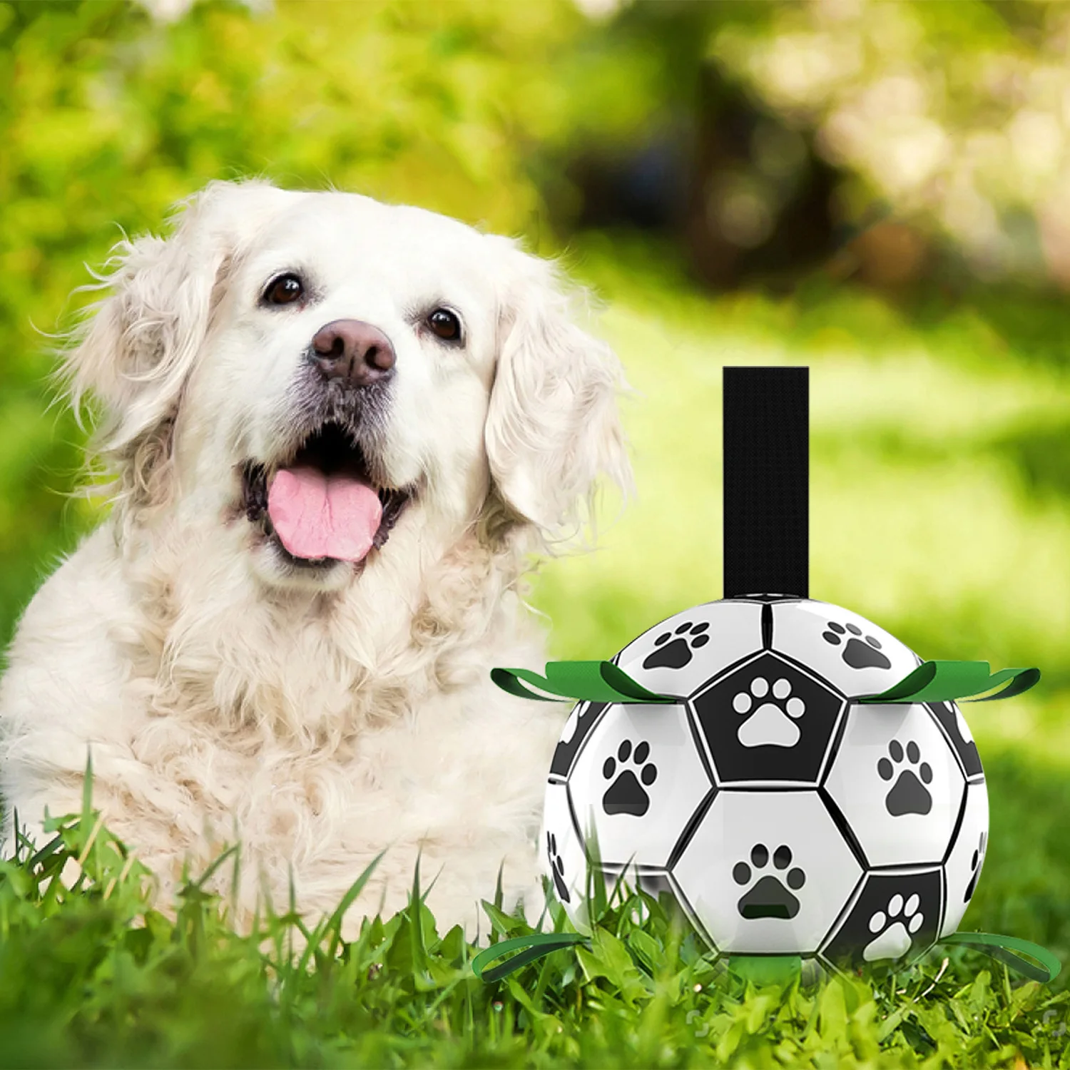 

Собака, футбольный мяч с ремешками, интерактивные игрушки для собаки для тяги, подарок на день рождения щенка, водная игрушка для собаки, прочные собачьи мячики