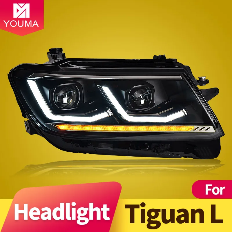 Стайлинг автомобиля для фар VW Tiguan 2017 -2021New L светодиодный ные фары DRL Hid ангельские