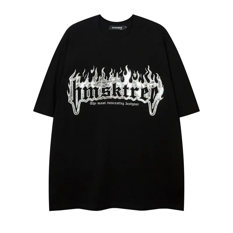 Cotton personalized simple letter Printing Graphic T shirt summer american Y2K Street Men and Women Harajuku Loose T shirt Top
Cotton personalized simple letter Printing Graphic T shirt summer american Y2K Street Men and Women Harajuku Loose T shirt Top