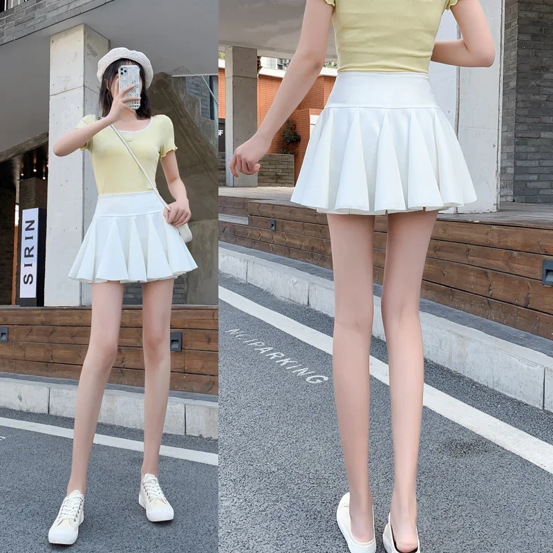 

Women's Pleated Skirt Korean Style Mini skirt High Waist Skirt Japanese Wardrobe Malfunction-proof Dancing Skirt Skater Skirt