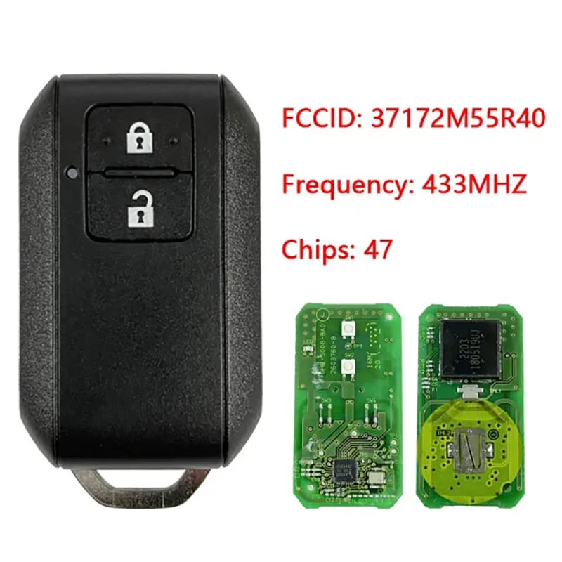CN048025 Original PCB Smart Key For Suzuki ERTIGA 2019 Genuine Remote Fob 2 Buttons 433MHz 47 Chip Part No 37172M55R40
CN048025 Original PCB Smart Key For Suzuki ERTIGA 2019 Genuine Remote Fob 2 Buttons 433MHz 47 Chip Part No 37172M55R40
