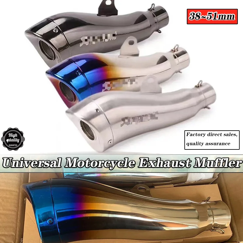 38~51mm Universal Motorcycle Exhaust Muffler Modified Escapes Para Moto for XMAX300 GSX1300R ZZR1400 XJR1300 CB919
38~51mm Universal Motorcycle Exhaust Muffler Modified Escapes Para Moto for XMAX300 GSX1300R ZZR1400 XJR1300 CB919