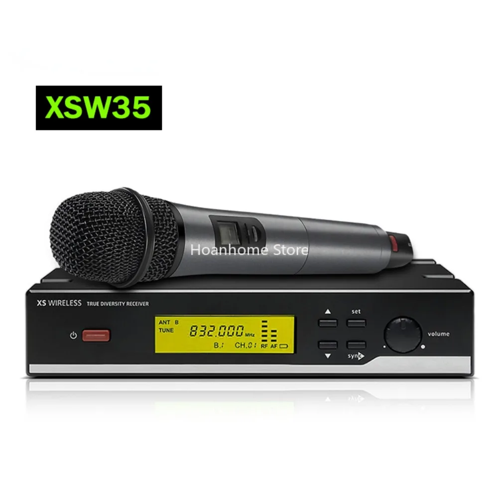 

Ручной динамический вокальный микрофон E845 для караоке, вечеринок, конференций XSW35, профессиональный беспроводной УВЧ микрофон с истинным разнообразием