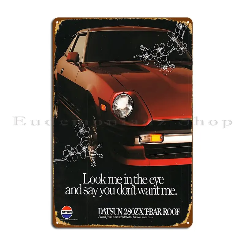 

Vintage Ad For 280zx Face To Face Metal Plaque Party Garage Plaques Garage Designs Tin Sign Poster