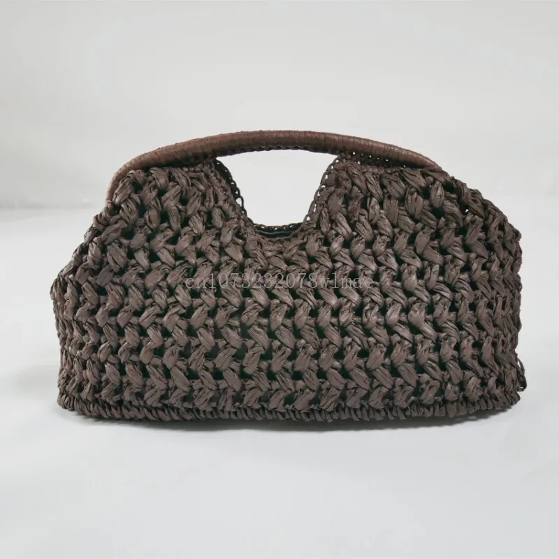 Luxury Handwoven Straw Tote with Rattan Handles 25 S03204a7486cc4515827e9e44359c321eA