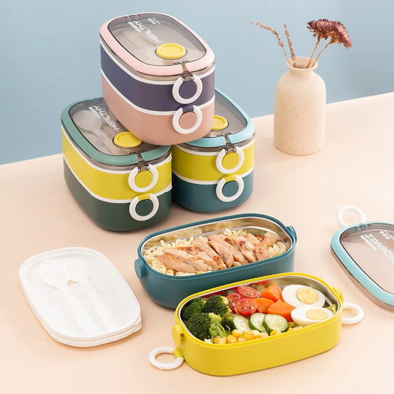 1300/1600ml Lunch Box Students Double Microwaveable Lunch Box Portable 304 Stainless Steel Insulation Commuters Bento Portable
1300/1600ml Lunch Box Students Double Microwaveable Lunch Box Portable 304 Stainless Steel Insulation Commuters Bento Portable