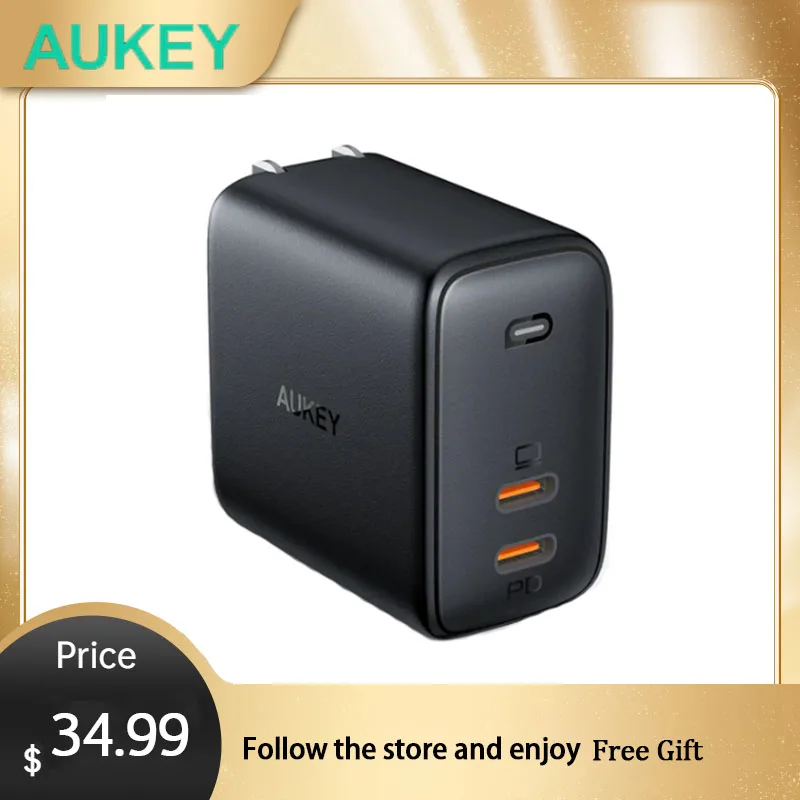 Aukey PA-B4 Original 65W Omnia Duo 2 порта PD быстрое настенное зарядное устройство с динамическим обнаружением быстрой зарядки для планшетов
Aukey PA-B4 Original 65W Omnia Duo 2 порта PD быстрое настенное зарядное устройство с динамическим обнаружением быстрой зарядки для планшетов