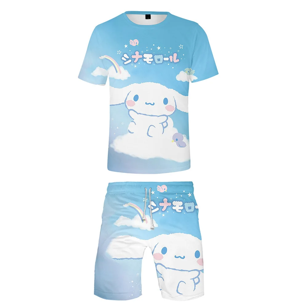3D new cinnamon dog Sanrio Cinnamoroll printed pattern boys and girls game short-sleeved T-shirt shorts children's clothing
3D new cinnamon dog Sanrio Cinnamoroll printed pattern boys and girls game short-sleeved T-shirt shorts children's clothing