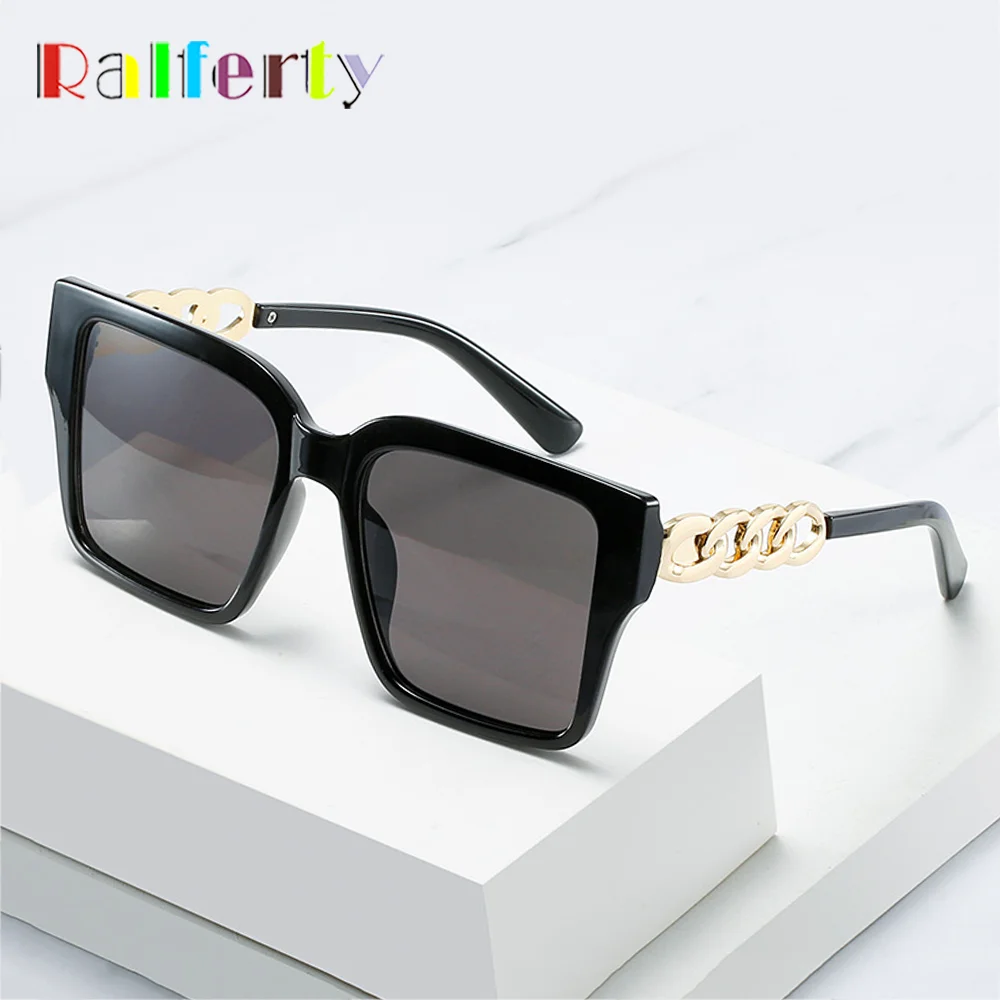 

Солнечные очки Ralferty в стиле стимпанк для мужчин и женщин, винтажные брендовые Дизайнерские Большие Квадратные солнцезащитные аксессуары UV400
