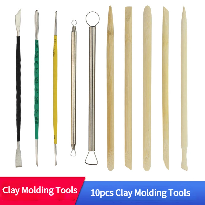 10pcs Clay Sculpture Set DIY Pottery Carving Knife Handmade Model Art Craft Modeling Tools
10pcs Clay Sculpture Set DIY Pottery Carving Knife Handmade Model Art Craft Modeling Tools