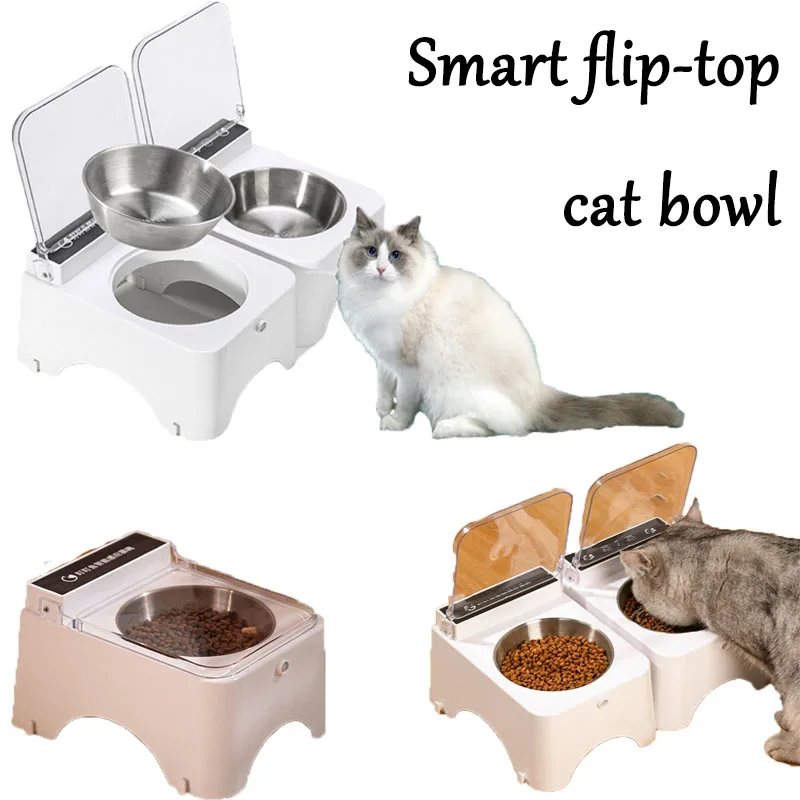 Умный флип-чехол для кошек, чаша из нержавеющей стали с защитой от наклона шеи, аксессуары для домашних животных 
Умный флип-чехол для кошек, чаша из нержавеющей стали с защитой от наклона шеи, аксессуары для домашних животных