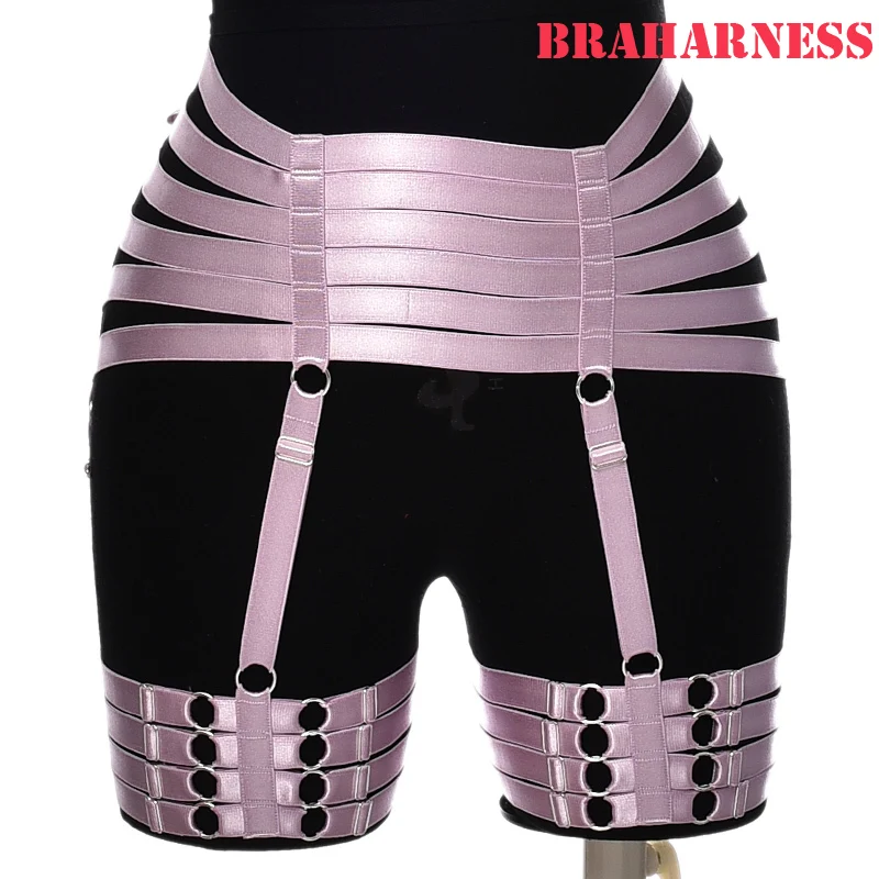 

Lady Elastic High Waist Garter Belt Set Body Harness Lingerie Cage Bondage Stocking Dance Adjust Bondage Punk Goth Sexy Lingerie