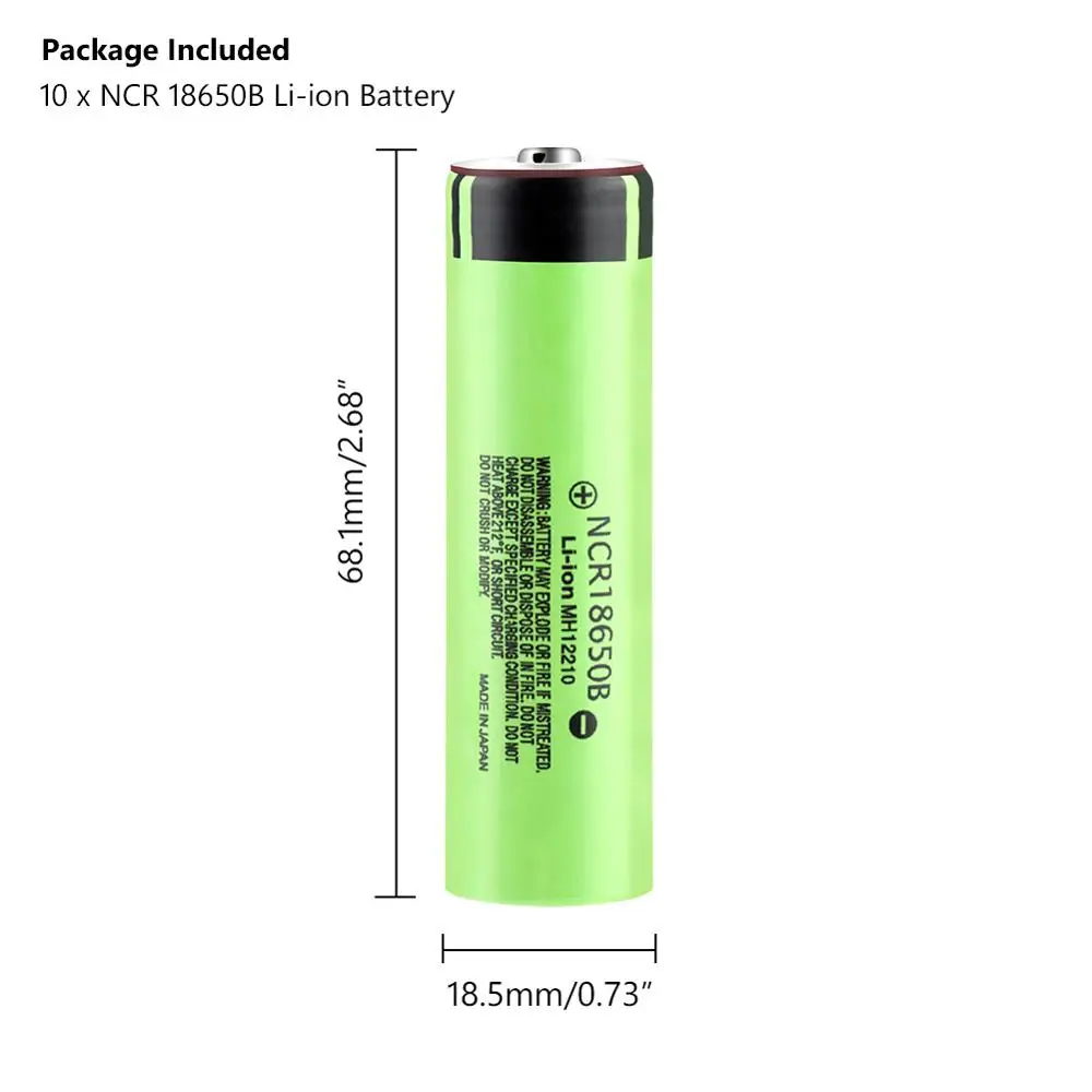 Brand New Original NCR18650 3400mAh Battery Ncr18650b 34B 3.7V 18650 3400mah Rechargeable Lithium Battery Flashlight Tip Battery
Brand New Original NCR18650 3400mAh Battery Ncr18650b 34B 3.7V 18650 3400mah Rechargeable Lithium Battery Flashlight Tip Battery