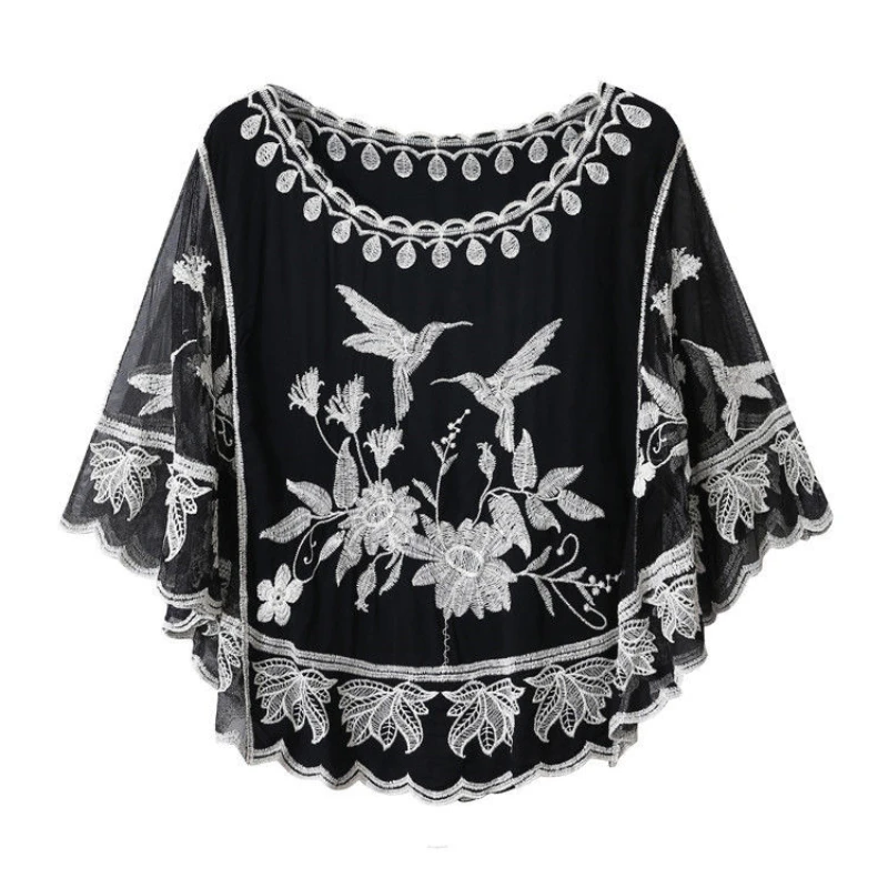 Lace Blouse Loose Trumpet Sleeve Shawl Butterfly Gauze Dress Accessories Korea Japan
Lace Blouse Loose Trumpet Sleeve Shawl Butterfly Gauze Dress Accessories Korea Japan