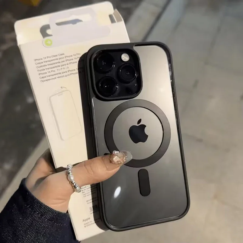 New Black Transparent Magsafe Magnetic Case for iPhone 15 14 13 12 11 Pro Max Plus Wireless Charging Acrylic Hard Case 
New Black Transparent Magsafe Magnetic Case for iPhone 15 14 13 12 11 Pro Max Plus Wireless Charging Acrylic Hard Case